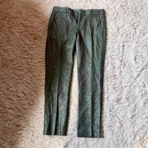 Banana Republic Avery Silver Tweed Pants Glam Office Professional Tailored